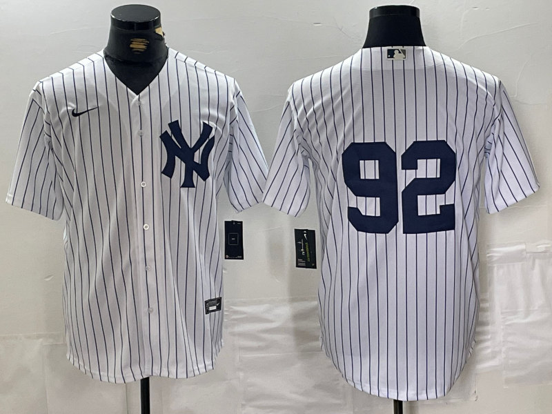 Men's New York Yankees Chris Gittens #92 White Name Jersey